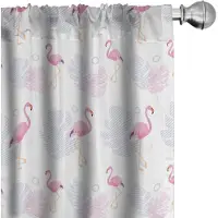 Abakuhaus – Hawaii-gordijnen – 2x75x245 cm – microvezel, halfdonkerend, pastelwit