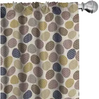 Abakuhaus – Voorhangen met stippen en cirkels, set van 2, microvezel, veelkleurig, 75x225 cm