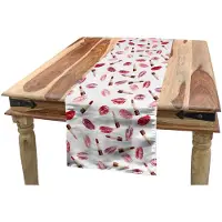 Abakuhaus Make-up-tafelrunner – 40x180 cm – burgundrood & roze