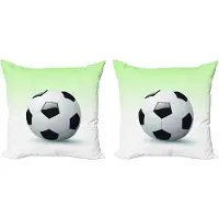 Abakuhaus Sport Decoratieve Kussenhoes – 2x 50x50 cm – zwart/wit – digitaal bedrukt