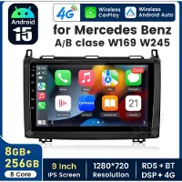 Hexinex Octa-Core autoradio Geschikt voor Benz A/B Klasse Sprinter Viano VW Crafter - Draadloos CarPlay, Android Auto, multimediaspeler, 8GB+256GB