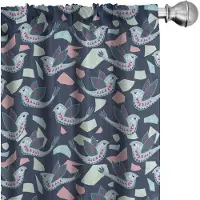 Abakuhaus Vogel Voorhangen – 2x75x175 cm – Microvezel – Multicolor