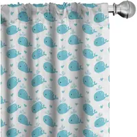 Abakuhaus Wal gordijnen – 2x75x175 cm – microvezel – lichtblauw-wit