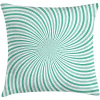 Abakuhaus Kussenhoes – Twisting gestreept Whirlpool-patroon – 50x50 cm – Mintgroen/Seafoam, dubbelzijdig