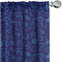 Abakuhaus Slakkengordijnen – set van 2 – 150x225 cm – microvezel – indigo/blauw