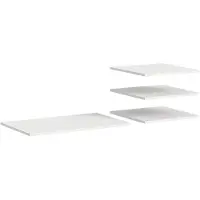 Furnilux Extra opbergruimte voor je 3-deurs kledingkast - Flexibel Einlegebodenset in Wit - 78x1,6x48cm