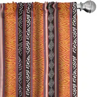 Abakuhaus Vintage Tribaal Voorhangen – 2x75x175 – antraciet/oranje