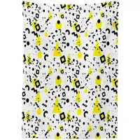 Abakuhaus Tafelkleed 140x240 cm – satijnmix, machinewasbaar – zwart geel wit