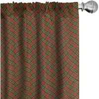 Abakuhaus Geruite Gordijnen – 2x75x225 cm – Microvezel, Verduisterend