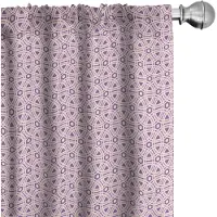 Abakuhaus Geometrische Voorhangen – 2x75x245 cm – violet lichtroze