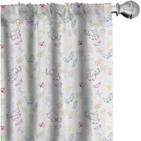 Abakuhaus Kindergordijnen – 2x75x175 cm – Multi-kleur – Halve verduistering