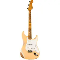 Fender 1955 Stratocasteer Heavy Relic Faded Nocater Blonde - ST-Style elektrische gitaar