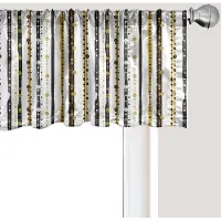 Abakuhaus Gestreept raamvalletje, gordijnvalletje voor keuken en slaapkamer met tunnelzoom, 137 cm x 45 cm, zwart geel