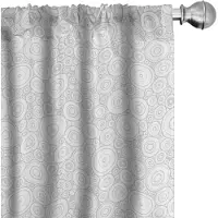 Abakuhaus – Grijze Geometrische Cirkel Gordijnen 2x75x175 cm