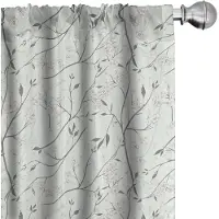 Abakuhaus – Grijze en mintkleurige gordijnen – 2x75x245 cm – Microvezel