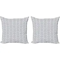 Abakuhaus Kussenhoes Set – 2x50x50 cm – Tweezijdig digitaal druk – Grijs