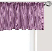 Abakuhaus Geometrische raamvalance, gordijnvalance voor keuken en slaapkamer met tunnelzoom, 137 cm x 30 cm, lichtpaars en donker fuchsia