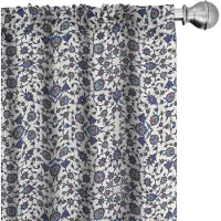 Abakuhaus Orient Gordijnen – 2x75x245 cm – Vermiljoen Indigo – Halfdonker