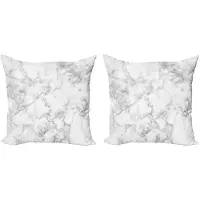 Abakuhaus Decoratiekussenhoes – 2-delige set 45x45 cm – Bleekgrijs Stof – Dubbelzijdig bedrukt