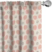 Abakuhaus – Pastel Gordijnen – 2x75x225 cm – Microvezel – Halfschaduw – Zalm Koksgrijs