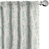Abakuhaus Bloemen gordijnen – 2x75x175 cm – microvezel – groen crème