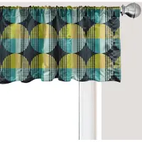 Abakuhaus Abstracte raamvalance, gordijnvalance voor keuken en slaapkamer met tunnelzoom, 137 cm x 45 cm, veelkleurig