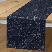 Abakuhaus Tafelloper – Indigo-zand-bruin 40x225 cm – rechthoekig