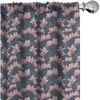 Abakuhaus Microvezel Voorhangen 2x75x175 cm – Donkerblauw Coral
