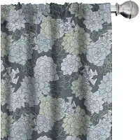 Abakuhaus – Gordijnen 2x75x175 cm – Groene Kaktus-Bloemen