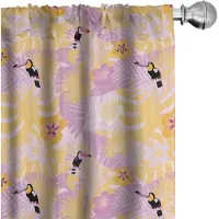 Abakuhaus Tropisch Gordijnen – 2-delig 75x245 cm – Mikrofaser – Marigold-baby-roze