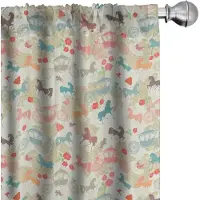 Abakuhaus Paarden Gordijnen – 2x75x175 cm – Meerkleurig – Roedezak 6,5 cm