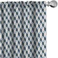 Abakuhaus Voorhangen – 2x75x225 cm – 100% Mikrofaser – Geometrisch Blauw