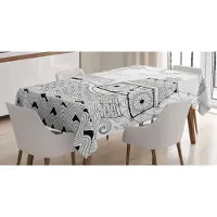 Abakuhaus Odyssee Tafelkleed – Antraciet & Wit – 140×200 cm – Wasbaar