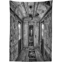 Abakuhaus – tafelkleed 140x240 cm – zwart-wit satijn, wasbaar