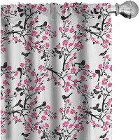 Abakuhaus Kersenbloesem gordijnen – set van 2, 75x175 cm – microvezel, roedehoes