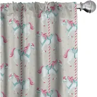 Abakuhaus Voorhangen – 2x75x175 cm – Microvezel – Beige Seafoam Roze