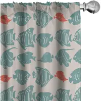 Abakuhaus Nautische Voorhangen – 2x75x175 cm – Microvezel – Multicolor