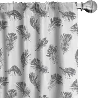 Abakuhaus – Veren Gordijnen – 2x75x245 cm – Paarsblauw/Wit