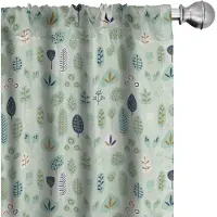 Abakuhaus Bosgordijnen – 2x75x245 cm – microvezel – halfdonker, heldergroen multicolor