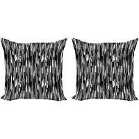 Abakuhaus Zwart-Wit Kussenhoes Set – 2x60x60 cm – Dubbelzijdig Digitaal Bedrukt, Rits