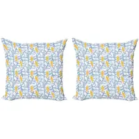 Abakuhaus Dennenappel Kussenhoezen Set – 2x45x45 cm – Dubbelzijdig bedrukt