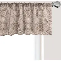 Abakuhaus Mandala raamvalletje, gordijnvalletje voor keuken en slaapkamer met tunnelzoom, 137 cm x 45 cm, licht mauve taupe lichtbruin