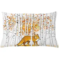 Abakuhaus Kussenhoes Jacht Vos Herbstbos – 65x40 cm – Tweezijdig bedrukt