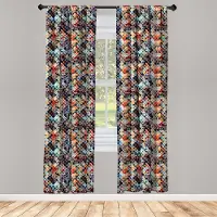 Abakuhaus Raamgordijnen – Paisley Spots – 2-panelen 75x175 cm – Veelkleurig, roedezak, halfverduisterend