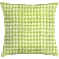 Abakuhaus kussenhoes – haantjespatroon – 50x50 cm – limegroen wit