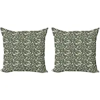 Abakuhaus Kussenhoezen Set – Dubbelzijdig bedrukt – 45×45 cm – Applegroen/Wit