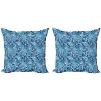 Abakuhaus Paisley Kussenbezug – 2x40x40 cm – Dubbelzijdig – Blauw