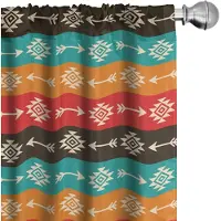 Abakuhaus – Azteekse Gordijnen – 2x75x245 cm – Meerkleurig, Mikrofaser