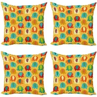 Abakuhaus olifant kussenhoesenset – 4x 40x40 cm – multicolor