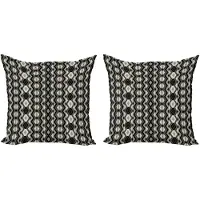 Abakuhaus Geometrisch Kussenhoes – 45x45 cm – Dubbelzijdig bedrukt – Donkergrijs